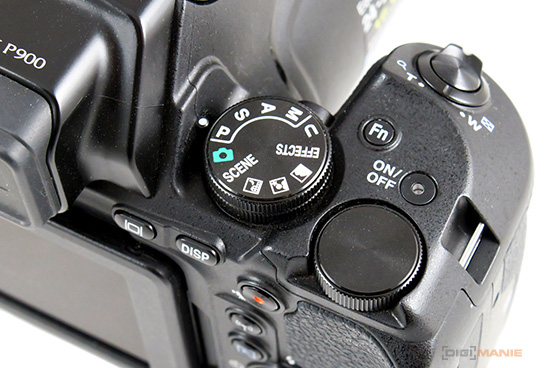 Nikon Coolpix P900 PASM kolečko