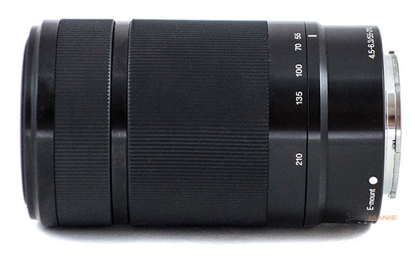 Sony E 55-210mm OSS boční pohled