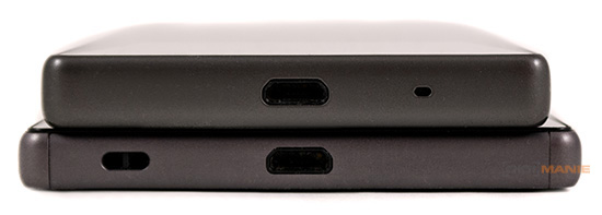 Sony Xperia Z5 a Z5 Compact spodní strana
