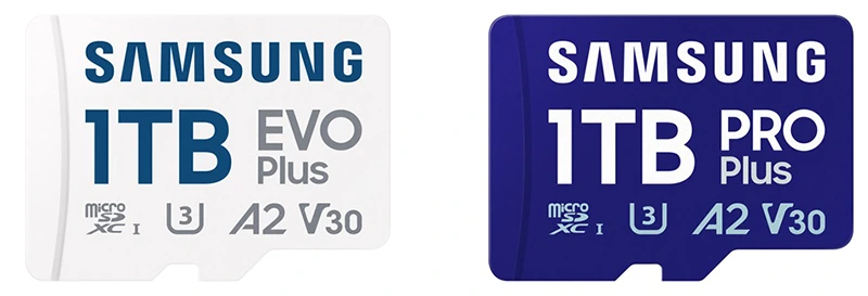 Samsung Evo Plus a Pro Plus 1TB