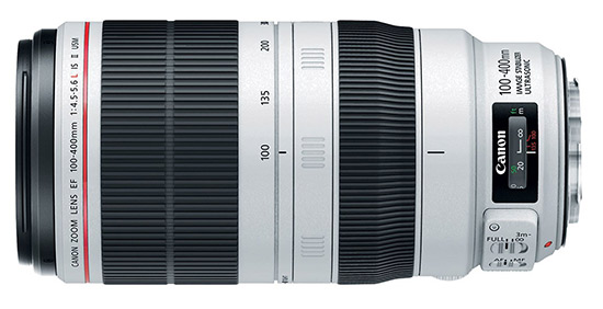 Canon EF 100-400mm f/4.5-5.6L IS II USM pohled seshora