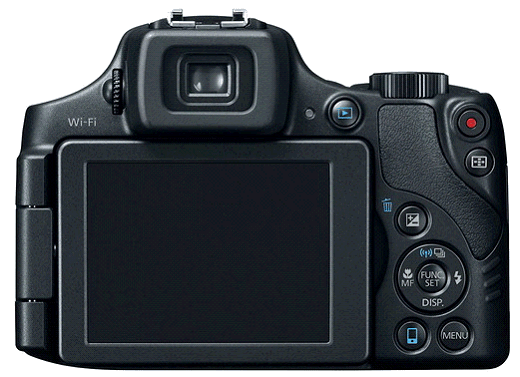 Canon PowerShot SX60 HS zadní strana