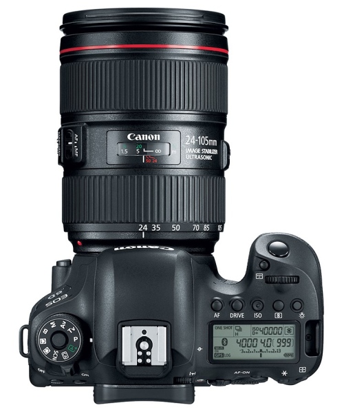 Canon EOS 6D Mark II horní strana