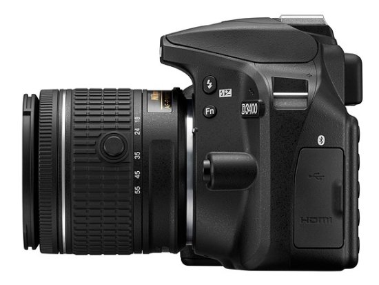 Nikon D3400 levá strana